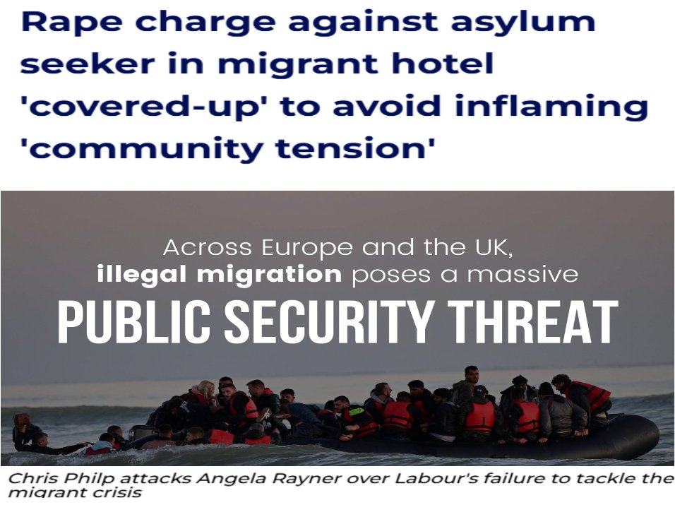 Rape charge against an Illegal Migrant staying at hotel was Kept Quiet &amp; there were two other rape cases as officials feared inflaming “community tension”.
Enough: Safety of women, children &amp; UK citizens should be put first.
Stop The Boats, Send Them Back
thesun.co.uk/news/35503865/…