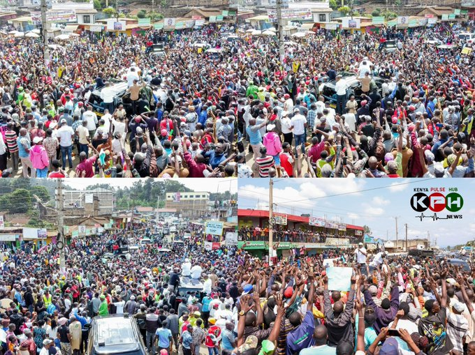 PorTmoreDailyRe's tweet image. Riggy G takes Mikinduri Town in Meru County by storm. He is addressing a mass of humanity. It’s so electrifying. Wantam! #June25th #meru #mwiki #kindiki #gachagua