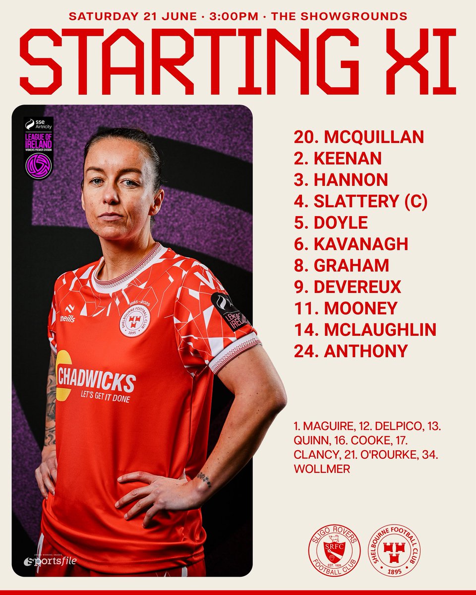 𝐒𝐭𝐚𝐫𝐭𝐢𝐧𝐠 𝐗𝐈 🚨 

The 𝙍𝙚𝙙𝙨 𝙓𝙄 is set for today’s clash with Sligo Rovers!

3pm kick-off in The Showgrounds⚽️

📺 | LOITV

#DublinsFinest | #Since1895