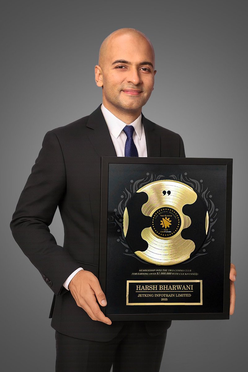 ceojetking's tweet image. Honoured for getting awarded by ClickFunnels 🏆 Jetking joins the elite with the 2 Comma Club Award 💰💰 A proud moment proving that digital dreams do come true. #2CommaClub #ClickFunnels #Jetking #JetkingSuccess