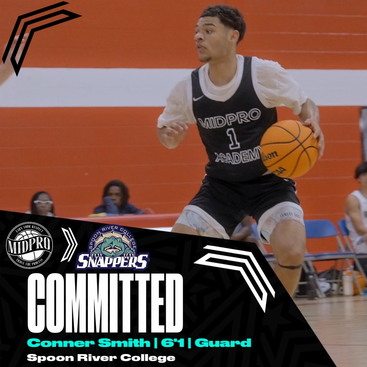 2025 G 6’1 Conner Smith has committed to Spoon River College (JUCO). 

#MidProFam #ThisIsWhatWeDo #TrustTheProcess #EarnYourRespect #CreateYourStory