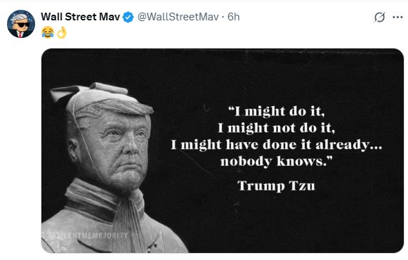 翻译一下：
我可能会干，
也可能不干，
也可能干完了……
天机不可泄露
——《川子兵法》