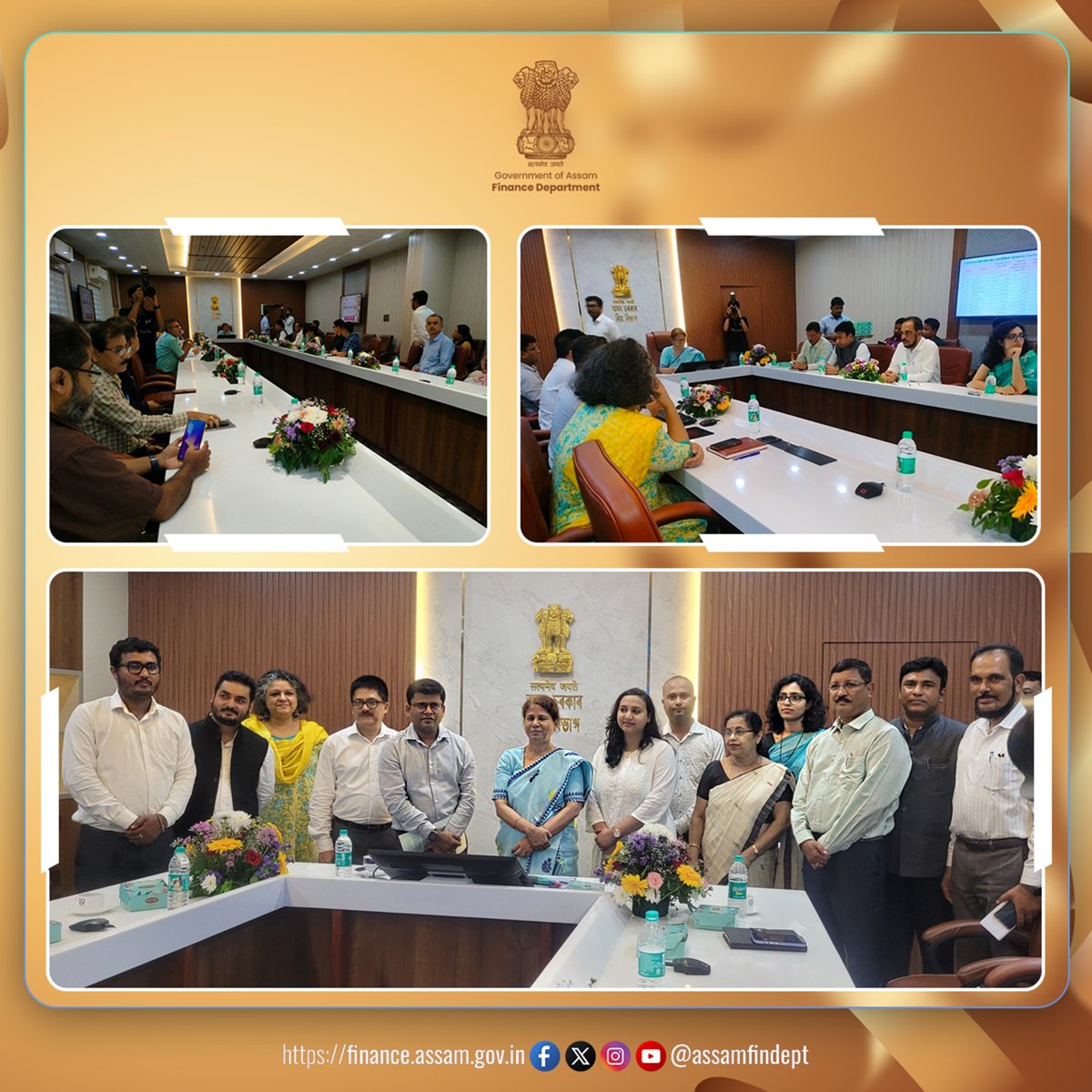 AssamFinDept's tweet image. Finance Minister Ajanta Neog today reviewed the progress of various schemes with senior department officials, including Jayant Narlikar, IAS, & other Secretaries. Prior to the meeting, she inaugurated the newly refurbished conference hall at F Block, Janata Bhawan.
#publicservice