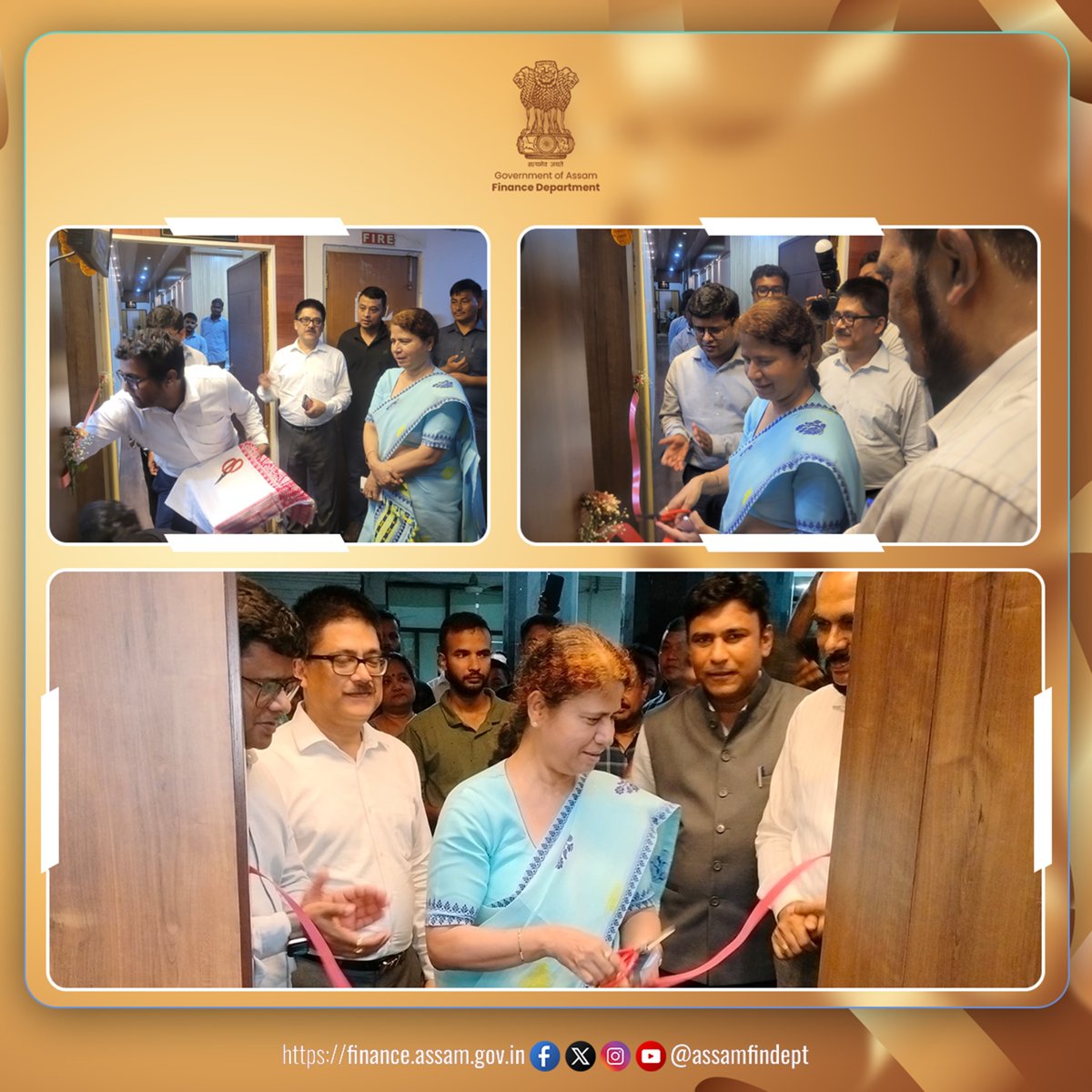 AssamFinDept's tweet image. Finance Minister Ajanta Neog today reviewed the progress of various schemes with senior department officials, including Jayant Narlikar, IAS, & other Secretaries. Prior to the meeting, she inaugurated the newly refurbished conference hall at F Block, Janata Bhawan.
#publicservice