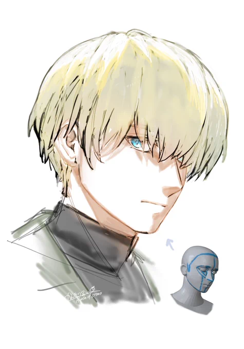 顔描く補助にノマドで頭を作った そして練習で描いたシロウズ……シャア #GQuuuuuuX