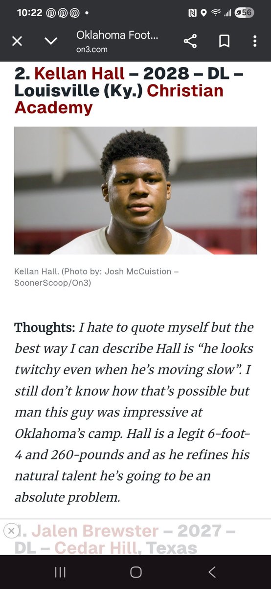 Kellan Hall (@kellanhbigdawg) on Twitter photo Thanks for the write-up <a href="/Josh_Scoop/">Josh McCuistion</a>! <a href="/MiguelChavis65/">Coach Miguel Chavis</a> <a href="/CoachToddBates/">Todd Bates</a> <a href="/OU_Football/">Oklahoma Football</a> <a href="/Aspirationsgym/">C.Vaughn@Aspirations</a> <a href="/centurions_fb/">CAL Football</a> @On3Recruits <a href="/Rivals/">Rivals</a> #BoomerSooner Thanks for the write-up <a href="/Josh_Scoop/">Josh McCuistion</a>! <a href="/MiguelChavis65/">Coach Miguel Chavis</a> <a href="/CoachToddBates/">Todd Bates</a> <a href="/OU_Football/">Oklahoma Football</a> <a href="/Aspirationsgym/">C.Vaughn@Aspirations</a> <a href="/centurions_fb/">CAL Football</a> @On3Recruits <a href="/Rivals/">Rivals</a> #BoomerSooner