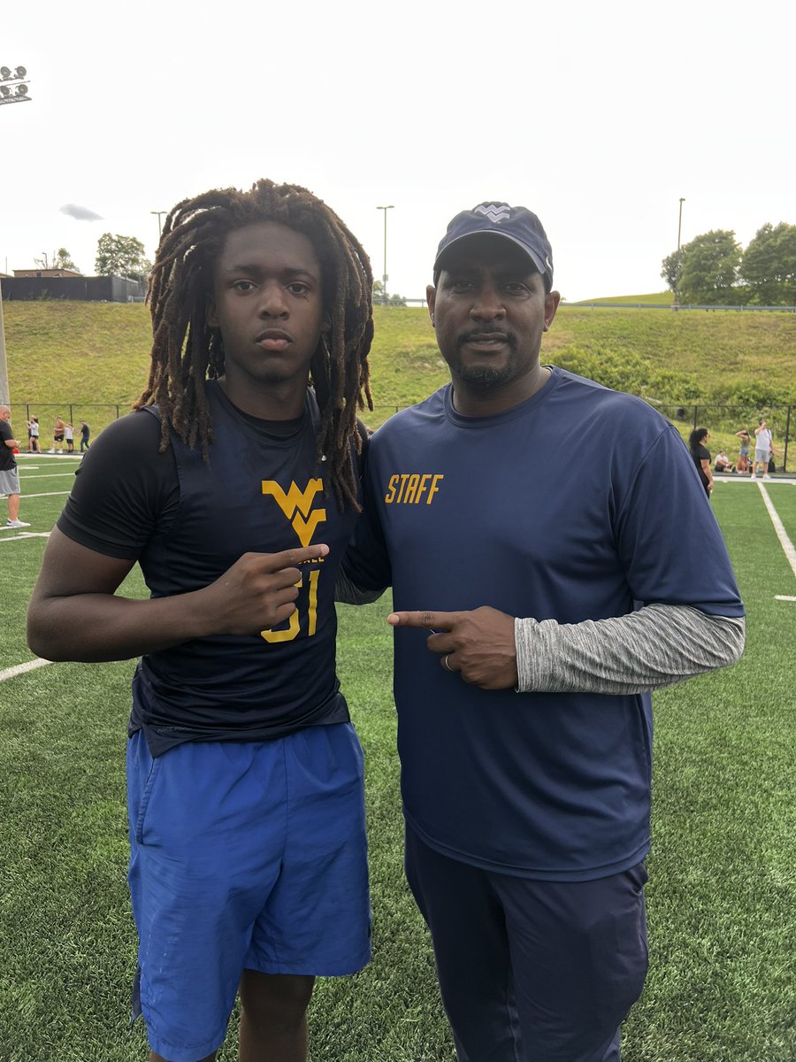 Had a great camp at West Virginia <a href="/CoachGF628/">Gabe Franklin</a> <a href="/coach_willgreen/">William Green</a> <a href="/CoachQuez_/">Jacquez Williams</a> <a href="/WVUfootball/">West Virginia Football</a> <a href="/DunnellonFTBL/">Dunnellon High School Football</a> <a href="/JB3Bynum/">𝒥ℬ ℬ𝓎𝓃𝓊𝓂</a> <a href="/noel_devine7/">Noel Devine</a> <a href="/RealCoachRod/">Rich Rodriguez</a>