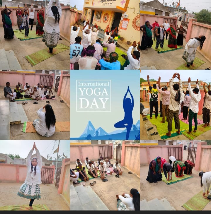 PHC_SUMRASAR's tweet photo. INTERNATIONAL YOGA DAY CELEBRATION..🧘
 PHC:SUMRASAR  AND  AAM:KUNRIYA &amp; LODAI 1 https://t.co/pe8mOA14A9