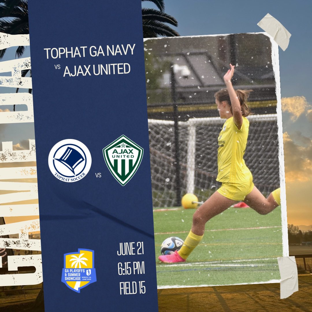 Thank you SO much to the coaches that came to game 1. We go again at 6:15 on field 15! 

<a href="/NTH_Tophat/">NTH Tophat</a> 
<a href="/ImCollegeSoccer/">College Soccer Truth ™</a> 
<a href="/scoutingzone/">ScoutingZone®</a> 
<a href="/Sports_Recruits/">SportsRecruits</a> 
<a href="/GAcademyLeague/">Girls Academy</a> 
<a href="/TheSoccerWire/">SoccerWire</a> 
<a href="/PrepSoccer/">Prep Soccer ⚽️</a> 
<a href="/TopDrawerSoccer/">TopDrawerSoccer</a> 
<a href="/ImYouthSoccer/">ECNL/GA/Recruiting/College Soccer</a> 
<a href="/stackathlete/">Stack Athlete</a> 
<a href="/NcsaSoccer/">NCSA Soccer</a> 
<a href="/CoachCannella17/">Rhys Cannella</a>
