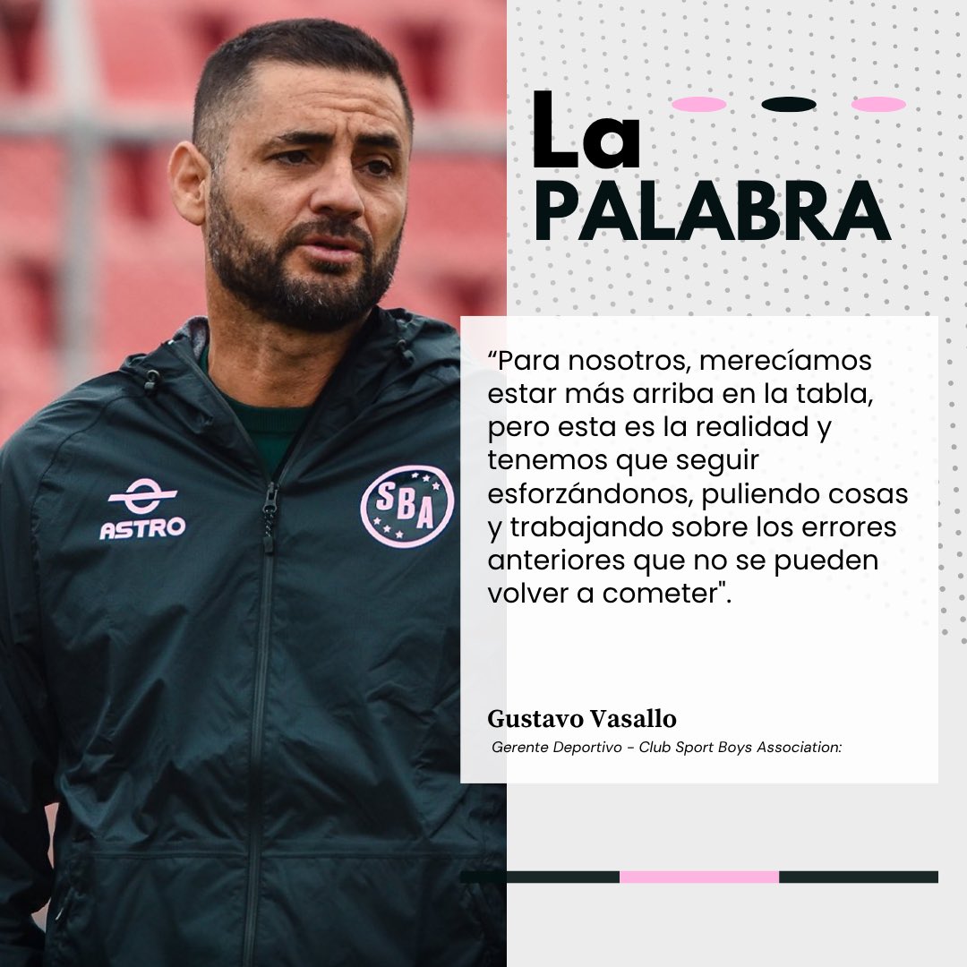🎙️ Gustavo Vasallo GD: “Queda ese sinsabor de que en algunos partidos íbamos ganando y nos voltean, además de partidos que se escapan por errores puntuales. Para nosotros, merecíamos estar más arriba en la tabla, pero esta es la realidad y tenemos que seguir esforzándonos”.