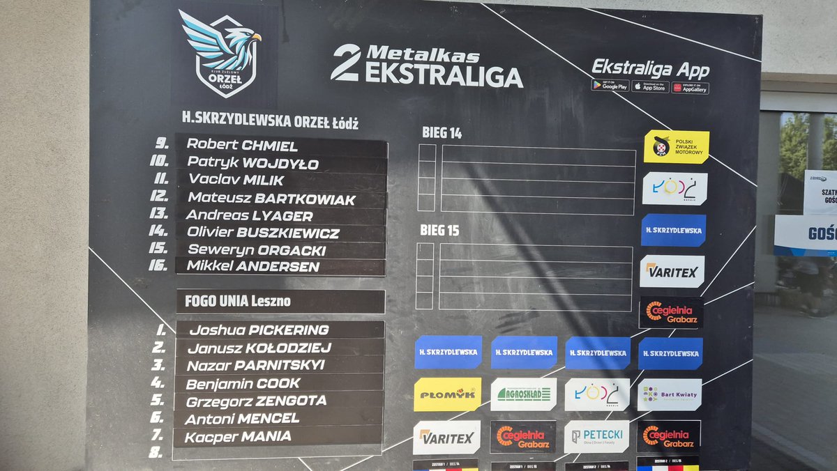 Składy na #LODLES potwierdzone.

#KSUL ⚪🔵🤟🏼 #UniaLeszno #M2E #Metalkas2Ekstraliga
