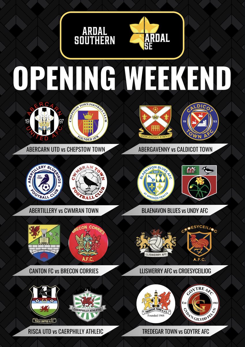 OPENING WEEKEND FIXTURES:

The countdown is now on to the 19th of July for the first round of fixtures for the 2025/26 season!

#ArdalSouthern