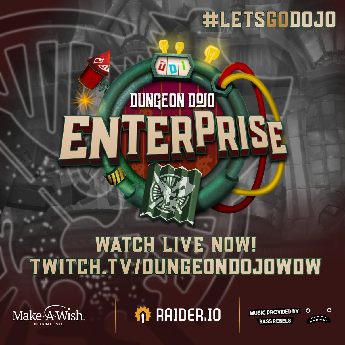 Dungeon Dojo (@dungeondojowow) on Twitter photo The DDI ENTERPRISE will be live in 15 minutes!!! Join us for 12 hours of live casting incredible teams pushing themselves in Mythic+!! All for a good cause supporting <a href="/MakeAWishIntl/">Make-A-Wish International</a>
twitch.tv/dungeondojowow
#letsgodojo The DDI ENTERPRISE will be live in 15 minutes!!! Join us for 12 hours of live casting incredible teams pushing themselves in Mythic+!! All for a good cause supporting <a href="/MakeAWishIntl/">Make-A-Wish International</a>
twitch.tv/dungeondojowow
#letsgodojo