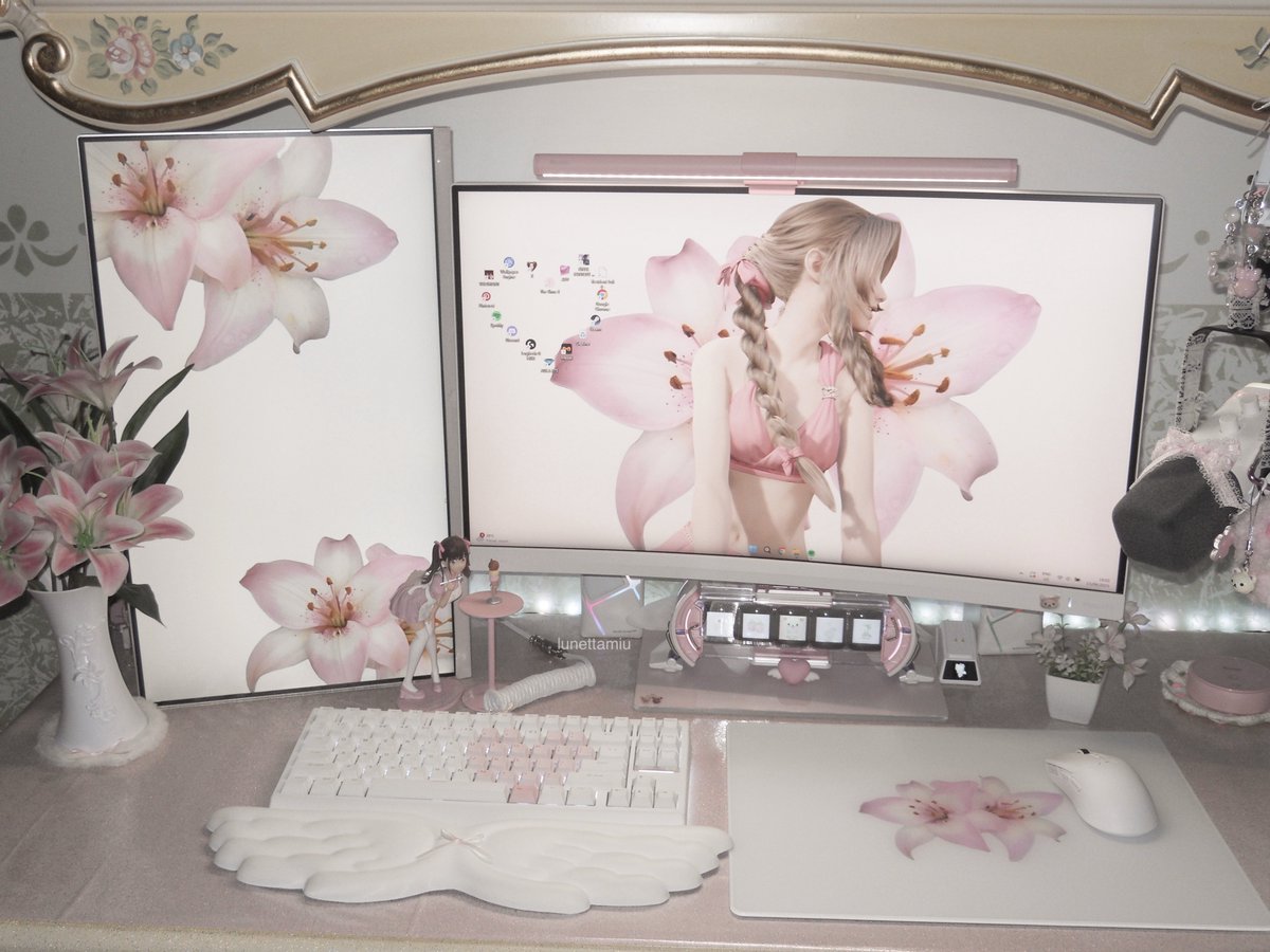 new custom glass mousepad 🌸🤍🫧