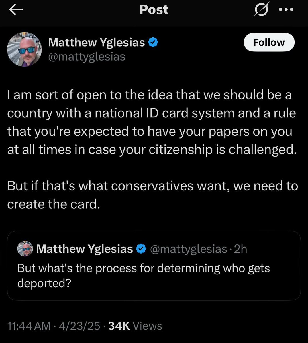 What you must understand about Yglesias: he hates the ways in which the US stands out from Europe in a positive way — birthright citizenship, our sprawling public lands, robust due process and privacy rights. He also happens to hate the good part about Europe, a social safety net