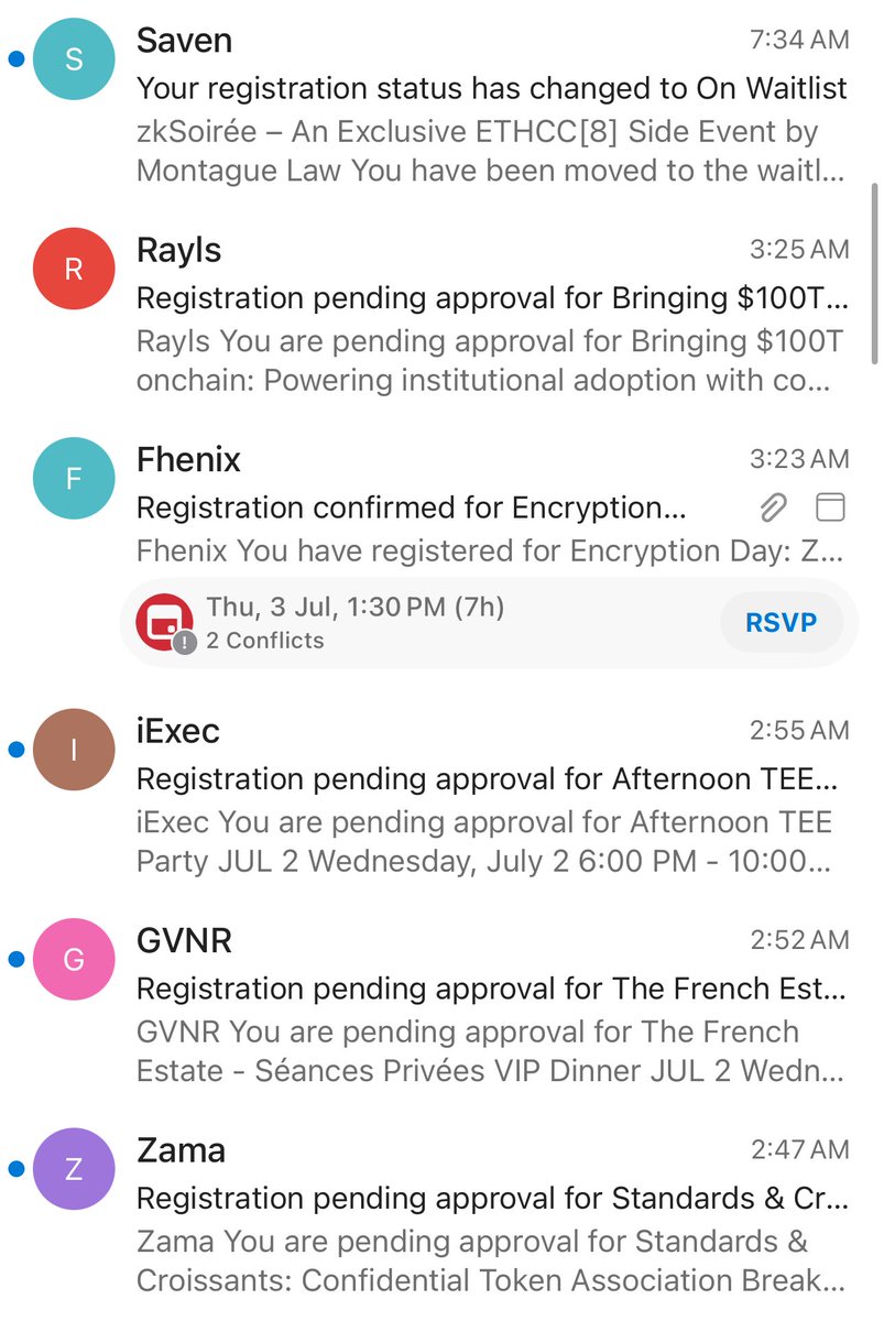 Jobin (🔟/🔟) (@0xjba) on Twitter photo …<a href="/SheetHater/">Sheet Hater</a> was incredible! It gathered all my info. & filled in the crypto side events for me. The best part is that it respects my privacy because it runs inside TEEs & allows me to have granular control over which events & types of events I want to sign up for. For example, …<a href="/SheetHater/">Sheet Hater</a> was incredible! It gathered all my info. & filled in the crypto side events for me. The best part is that it respects my privacy because it runs inside TEEs & allows me to have granular control over which events & types of events I want to sign up for. For example,