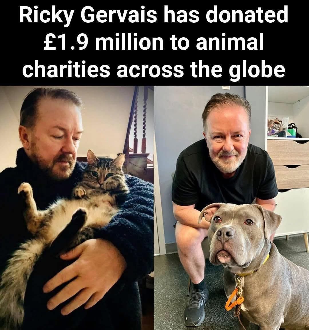 Good man, unlike most celebrities he puts his money where his mouth is