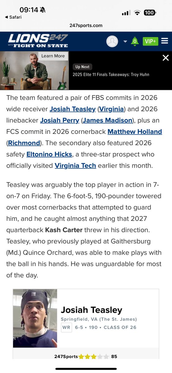 Josiah_Teasley's tweet image. Blessed and honored to be coached by some of the best and playing alongside some of the most talented in the nation! @thestj_sports took home that @PennStateFball #LionStrong7on & #BigManChallenge 🏆🦈 @OvertonDarryl @DeonteAdams4 @Coach_C_99 @CoachOvertonJ @247recruiting