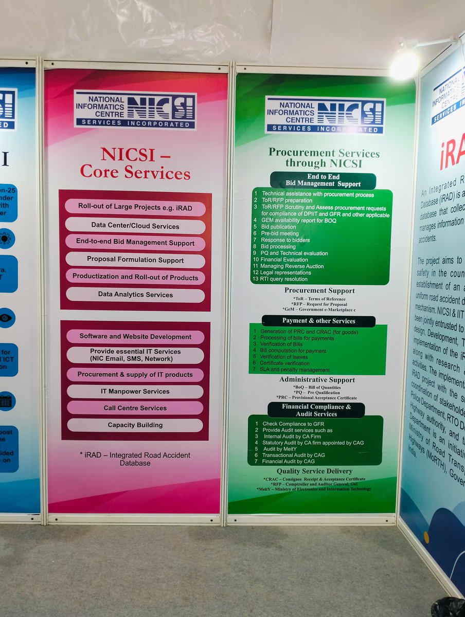 NICSI is showcasing its products and services at the Government Achievements &amp; Schemes Expo–2025.
The exhibition is being held at Hall No. 10, Pragati Maidan, where several government organizations are exhibiting their various schemes and products.

#nicsi #meity #expo2025 #expo