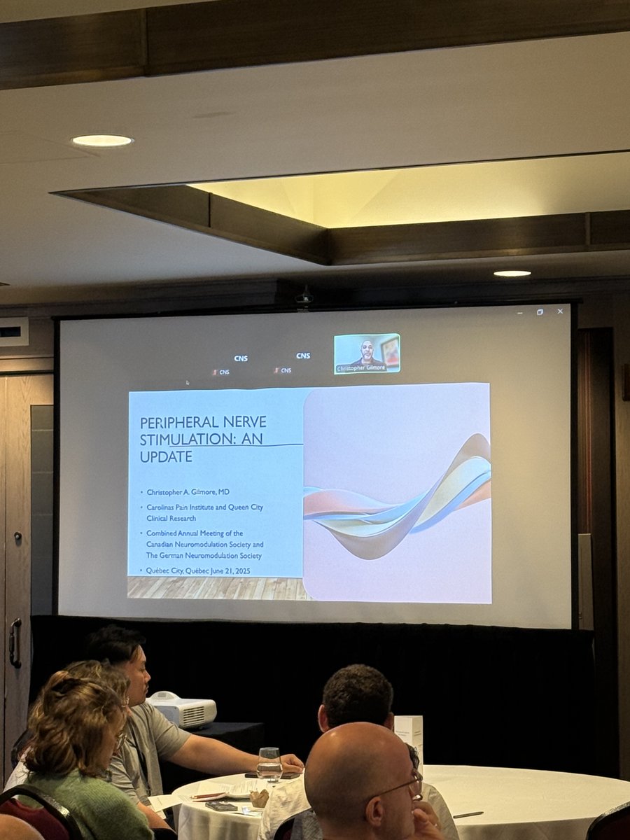 CanNeuromod's tweet image. Following the CNS Lecture, the morning featured expert insights from:
🧠 Dr. Chris Gilmore – Update on #PNS
💡 Dr. Dirk Rasche – Occipital Nerve Stimulation (#ONS)
🧪 Dr. Sandip Vasavada  – Minimizing Infections following Device Placement