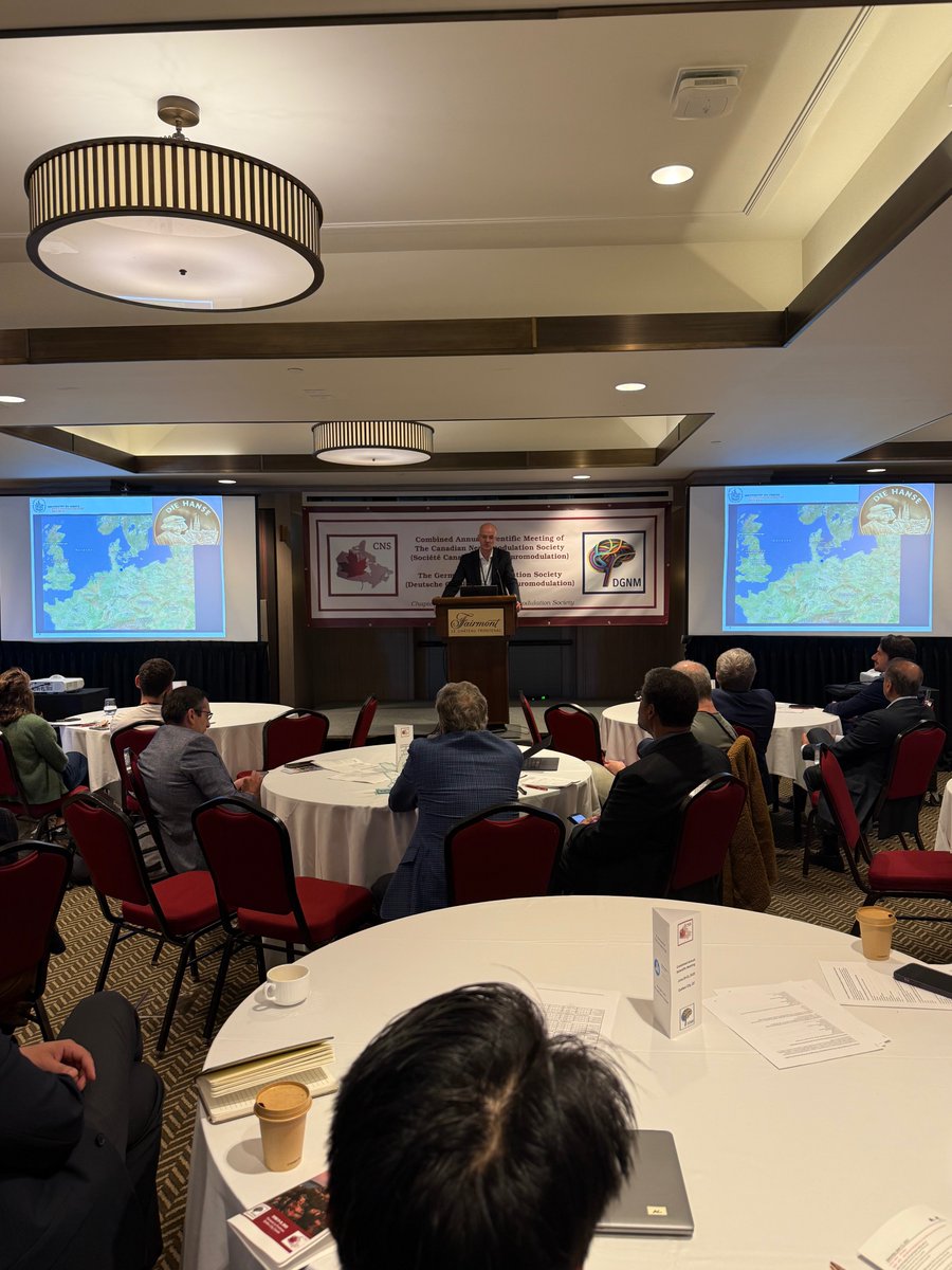 CanNeuromod's tweet image. Following the CNS Lecture, the morning featured expert insights from:
🧠 Dr. Chris Gilmore – Update on #PNS
💡 Dr. Dirk Rasche – Occipital Nerve Stimulation (#ONS)
🧪 Dr. Sandip Vasavada  – Minimizing Infections following Device Placement