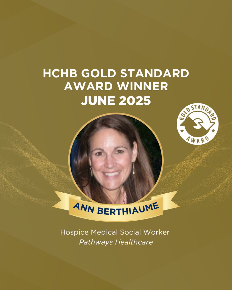 Congrats to Ann Berthiaume from Pathways Healthcare for winning the June Gold Standard Award at HCHB! Her coworkers say she is "very caring and provides exceptional expertise to Pathways' patients." You can read the entire press release here: bit.ly/3PhpU2d