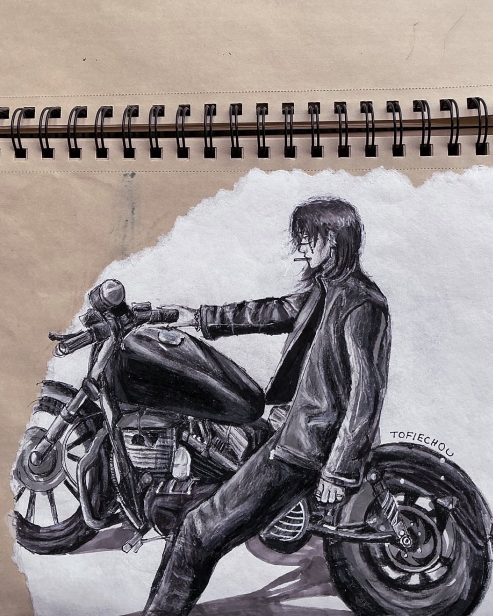 tofiechou's tweet image. My biker choso fanarts