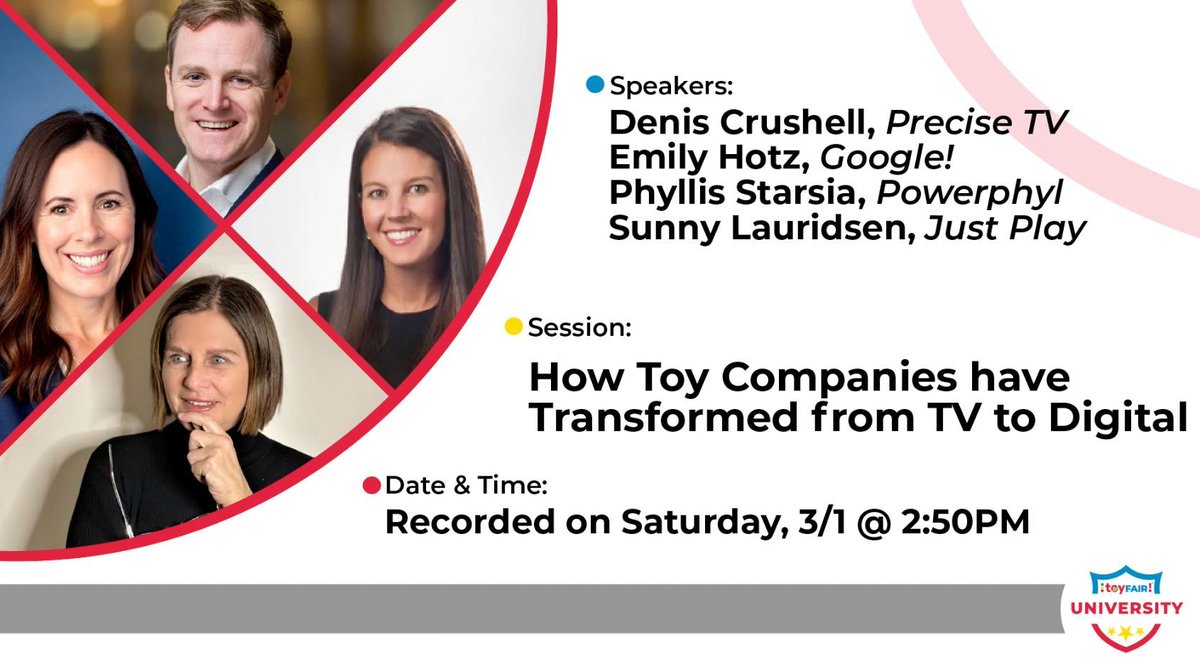 This Toy fair University panel explores why mobile gaming, and YouTube are essential to any digital marketing plan. 

Learn how to reach your target audience and hear about the challenges and successes when creating digital media plans: youtu.be/zdbfNxdyXYI