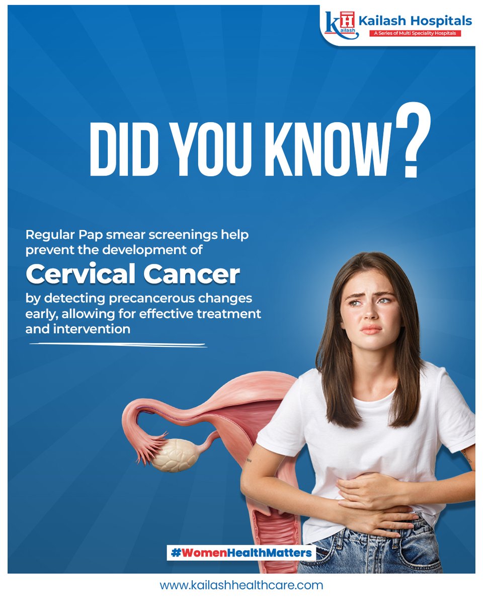 KailashHealth's tweet image. Early detection can save lives. A simple, regular Pap smear test is your best defense against cervical cancer. Be proactive about your well-being and schedule your screening.

Your health is a priority. Learn more: kailashhealthcare.com

#CervicalCancerAwareness #PapTest…