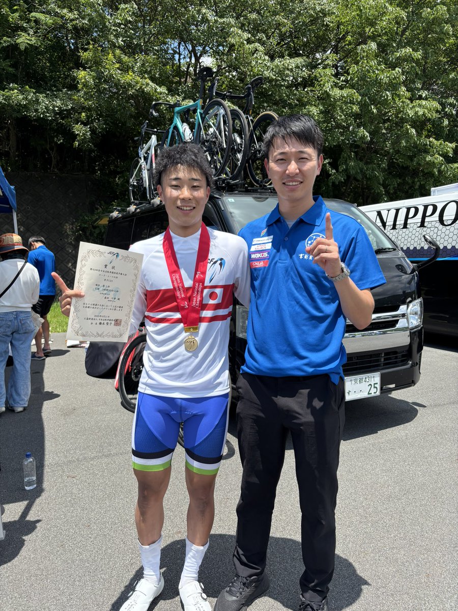 【全日本選手権ロードレースU23】
コーチとしても全日本は特別なレース。
選手達の頑張りを結果に繋げてあげたいと思い挑んだ今大会。
森田叶夢の悲願の初勝利という最高の時間を選手、サポート、秋田監督と共にすることが出来ました。
チームへの祝福とご声援ありがとうございました！