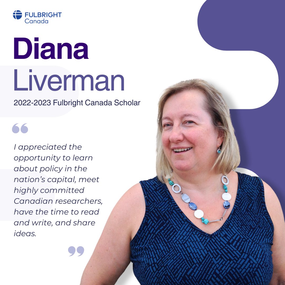 American scholars: Ready to teach, research, and collaborate in Canada? 🇺🇸 ➡️ 🇨🇦

'22-'23 Fulbrighter Diana Liverman recalls her exchange as a time for reflection, connection, and discovery.

 🗓️ Apply for the U.S. Scholar Program by Sept 15: 
fulbright.ca/programs/ameri…
