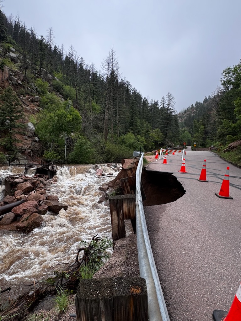 🚧 North Cheyenne Cañon Update
North Cheyenne Canyon &amp; Gold Camp Roads remain CLOSED to vehicles due to washout. 

Reminders:
🚫 Park only in designated areas!

🛠️ Gold Camp: Open to hikers/cyclists during June 23–24 maintenance. Please stay alert for heavy equipment. #COSParks
