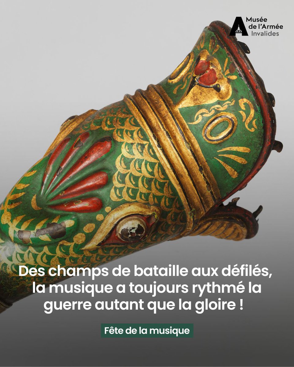 [#Fêtedelamusique] 🎼 Du fracas des champs de bataille aux défilés impériaux, la musique a toujours rythmé la guerre autant que la gloire ! 

🥁À l’occasion de la Fête de la musique, découvrez une partie des 300 instruments du musée de l'Armée : f.mtr.cool/hjnndrkunp

🖼️ Le