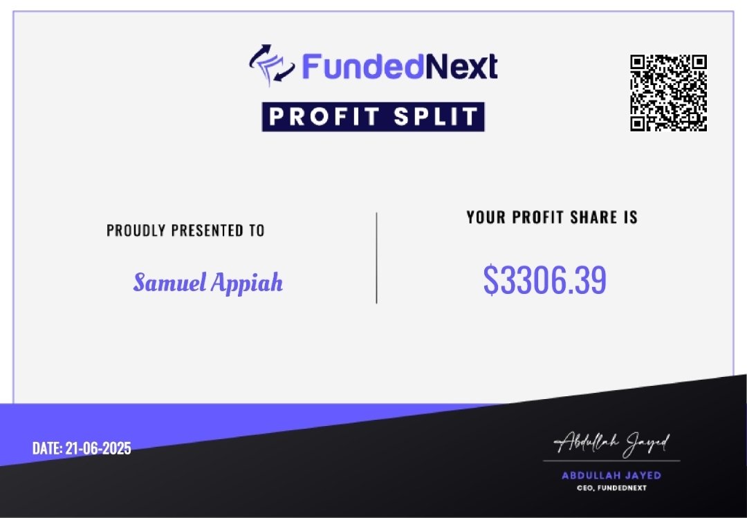 appiahsamuel110's tweet photo. The month of June with Fundednext!!! Simply amazing 👏.. The best prop by miles.. The trader I've become, I owe to Kojoforex (emperor of blues)... https://t.co/M5tZYL2NSR