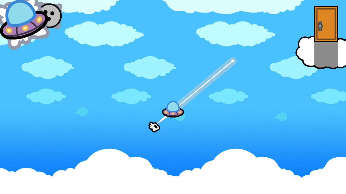 Sling-A-Thing will launch next Thursday, June 26th! 🛸🎳🚪 #screenshotsaturday #gamedev #indiedev