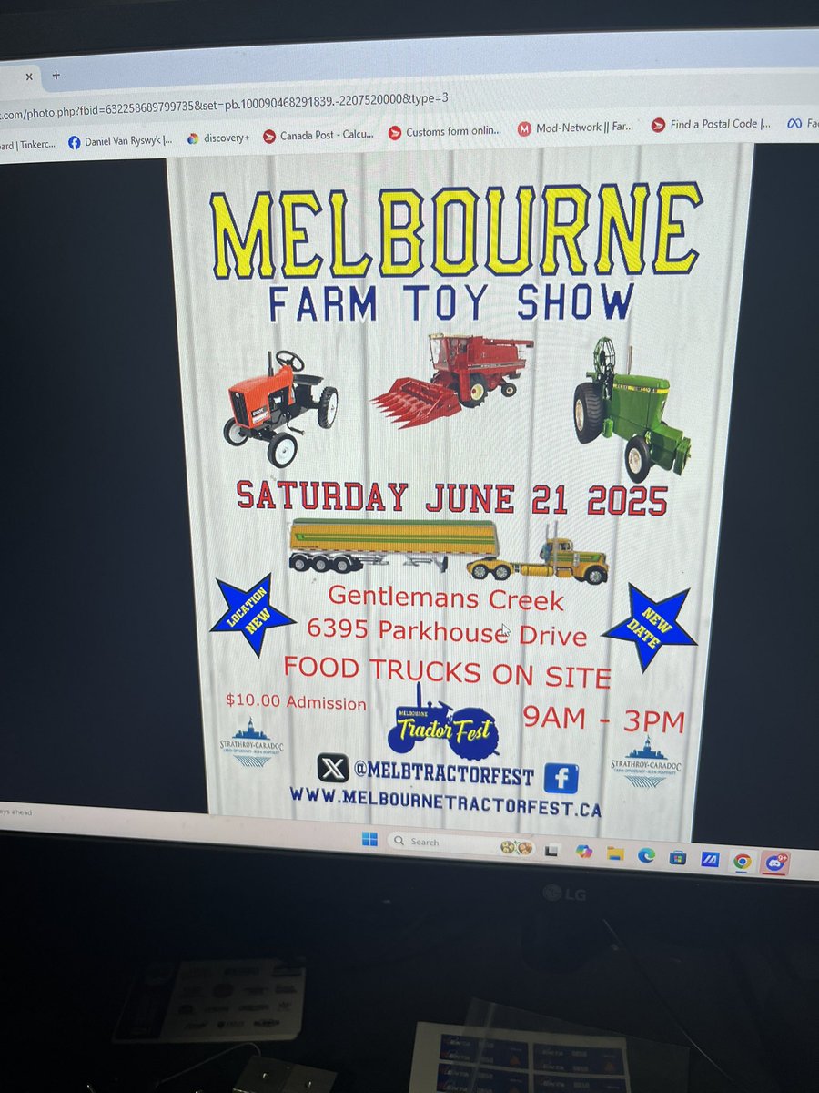 All set up at the Melbourne Tractor Fest