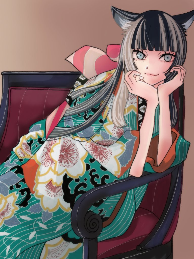 和装にゃでんちゃん
#らでん似絵