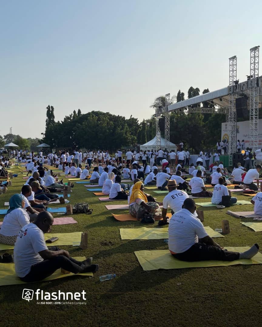 flashnet_tz's tweet image. Moments from the 11th International Yoga Day organized by the High Commission of India on Sunday, 21st June 2025 at Dar es Salaam Gymkhana Club. Flashnet is proud to be a sponsor and active participant in this wonderful celebration of wellness. 

#InternationalYogaDay #Flashnet