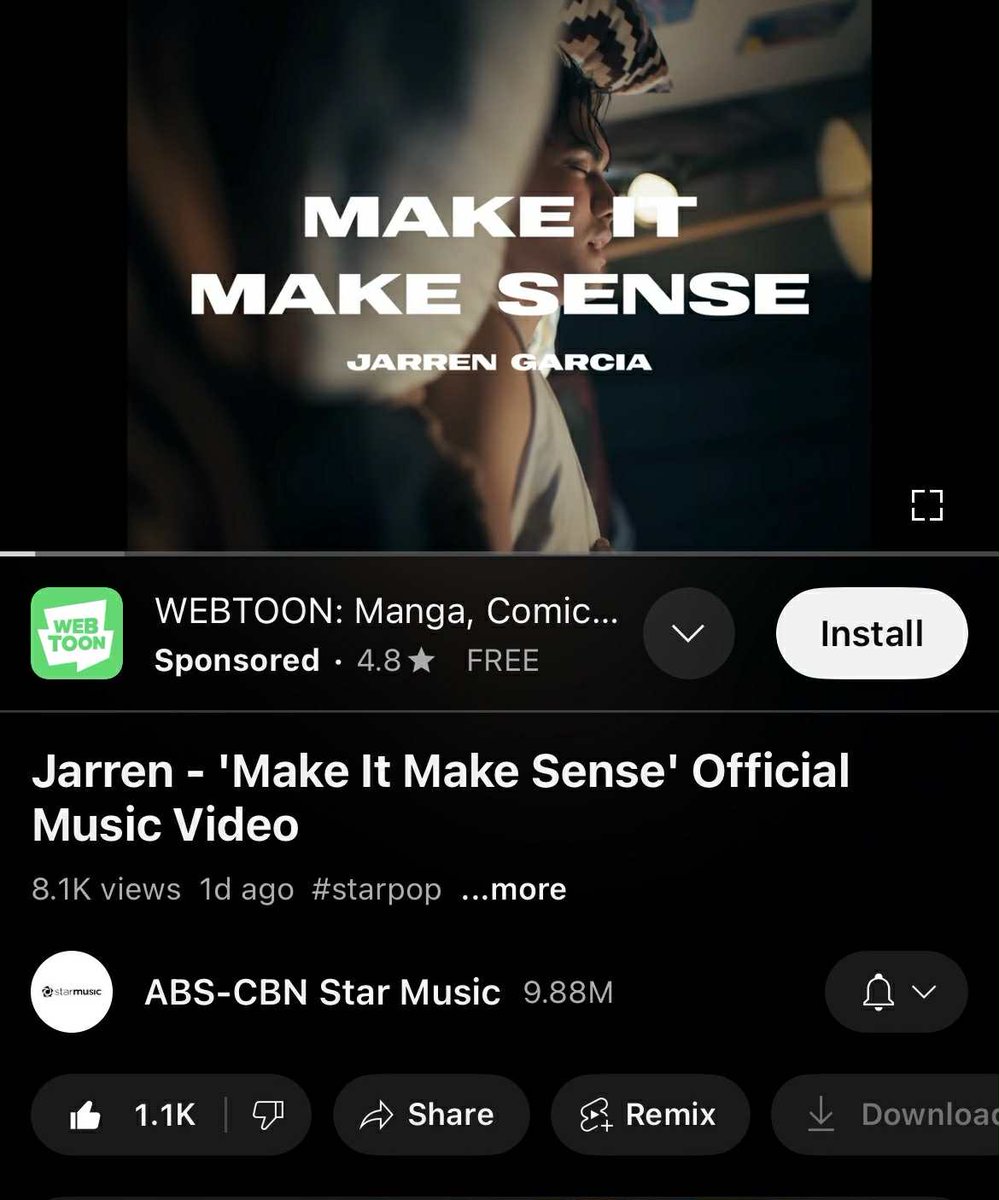 Don't forget to stream Make It Make Sense MV! Road to 10k views 🙂💙  We will post a picture of Jarren you never seen before. 

Stream It Here ⬇️
youtu.be/dxYsDOLpKZo?si…

Comment down below your proof of stream. Thanks fam 💙

#JarrenGarcia | JarrenGarcia
