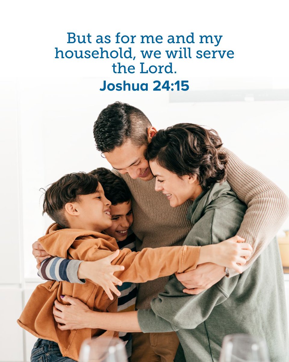 A family united in faith serves the Lord with joy.