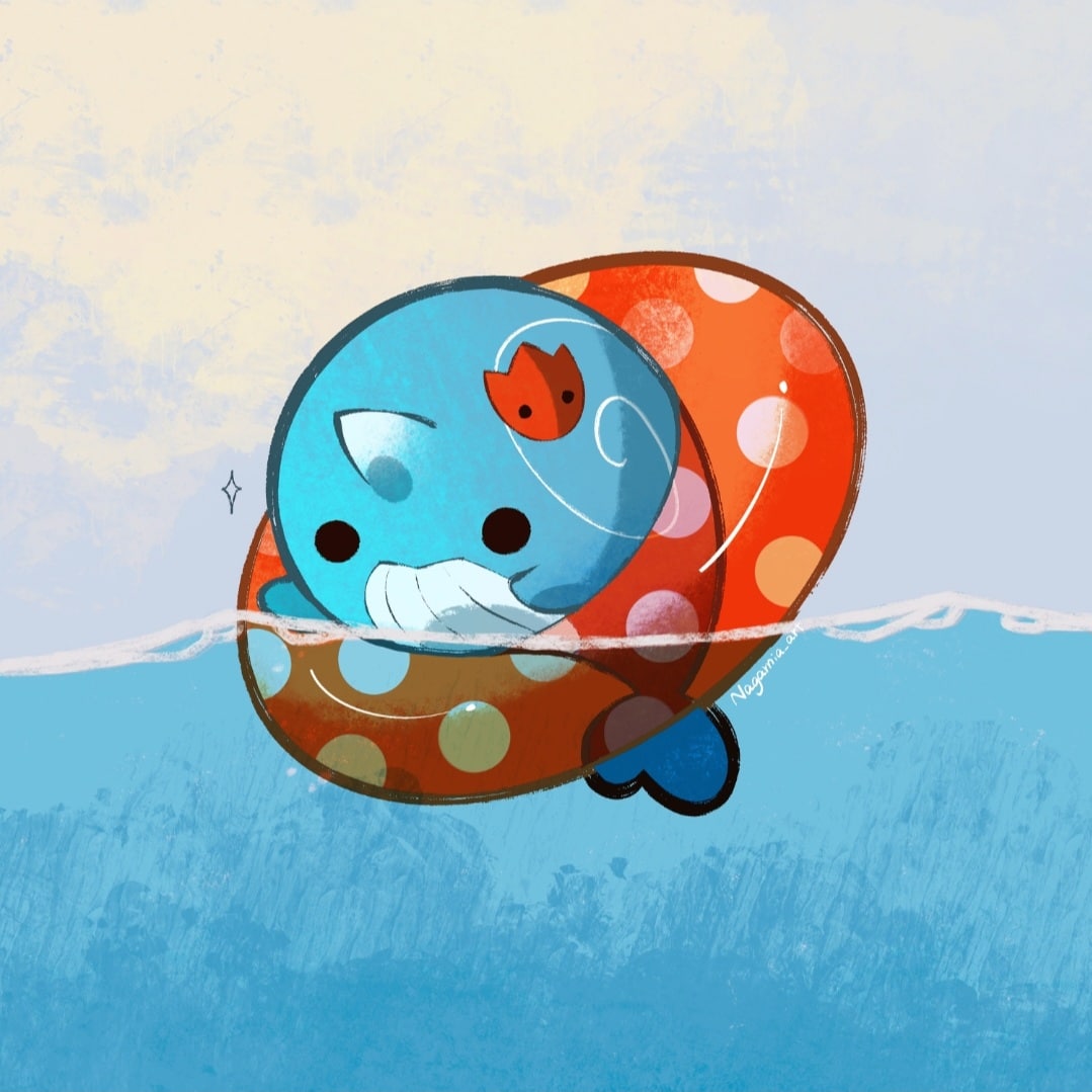 It's getting too hot too early... its time for swimming!(🐳!?)
#Childe #GenshinImpact