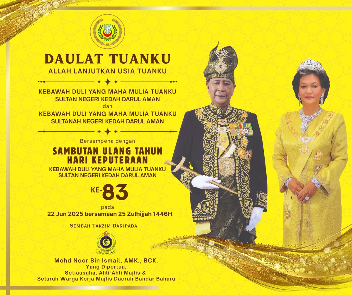 𝗗𝗔𝗨𝗟𝗔𝗧 𝗧𝗨𝗔𝗡𝗞𝗨

Merafak Sembah Ucapan Setinggi-Tinggi Tahniah