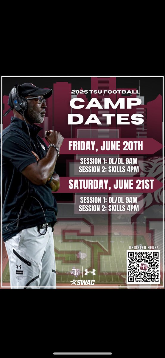 I will be Attending the Texas Southern University skills camp today #LetsWork 
<a href="/dishman_cris/">Cris Dishman</a> 
<a href="/CoachSmith4754/">Steven Smith</a> 
<a href="/Coach_JW3/">Jerwin Wilson</a> 
@RivalsFriedman 
<a href="/adamgorney/">Adam Gorney</a>
<a href="/Andrew_Ivins/">Andrew Ivins</a> 
<a href="/AllenTrieu/">Allen Trieu</a> 
@RivalsRichie 
<a href="/AntSiciliano3_/">Anthony Siciliano</a>