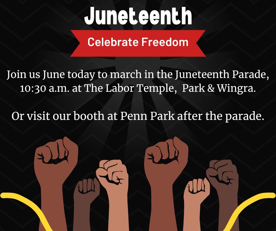 We're celebrating Juneteenth today. Come join us.
