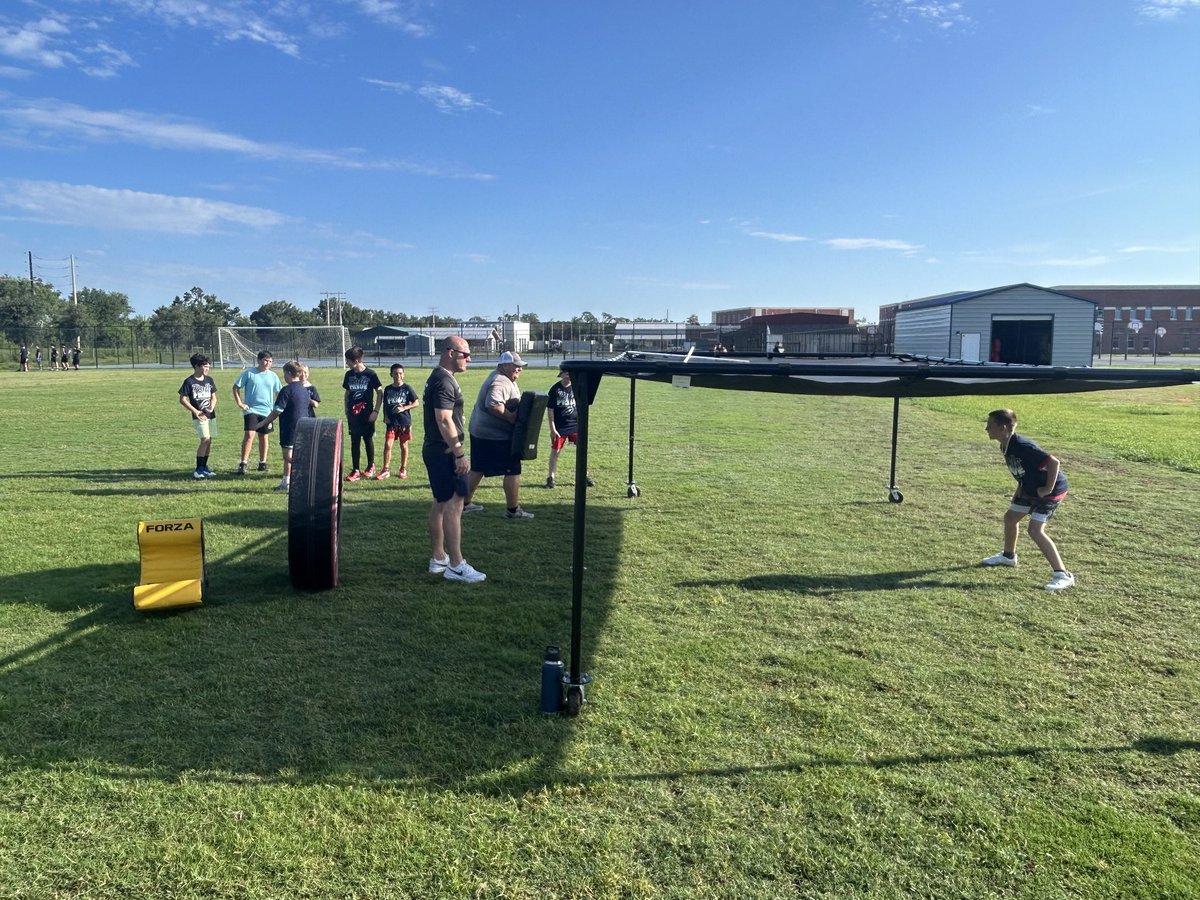 Had a great turnout this morning for the Parrish Community High School Football Program Youth Camp.  The camp will wrap up at 11am.