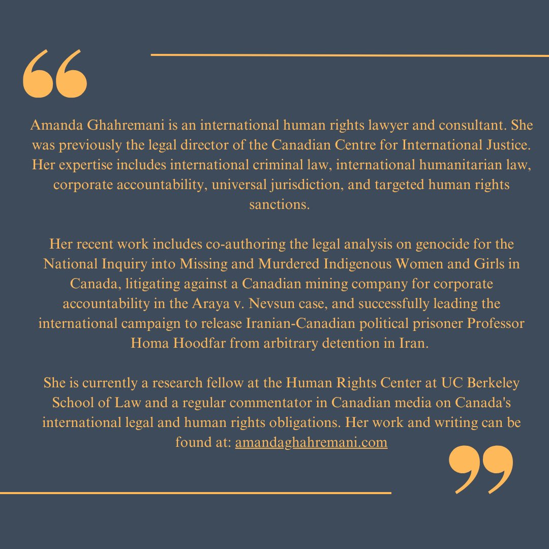 NJusticeWatch's tweet image. KEYNOTE SPEAKER ANNOUNCEMENT – LIVE Project Seminar #3! We are honored to announce that Amanda Ghahremani will be joining us as a Keynote Speaker for our upcoming seminar taking place on July 13 at York Woods Theatre.
Register Here: eventbrite.ca/e/live-project…
#accesstojustice…