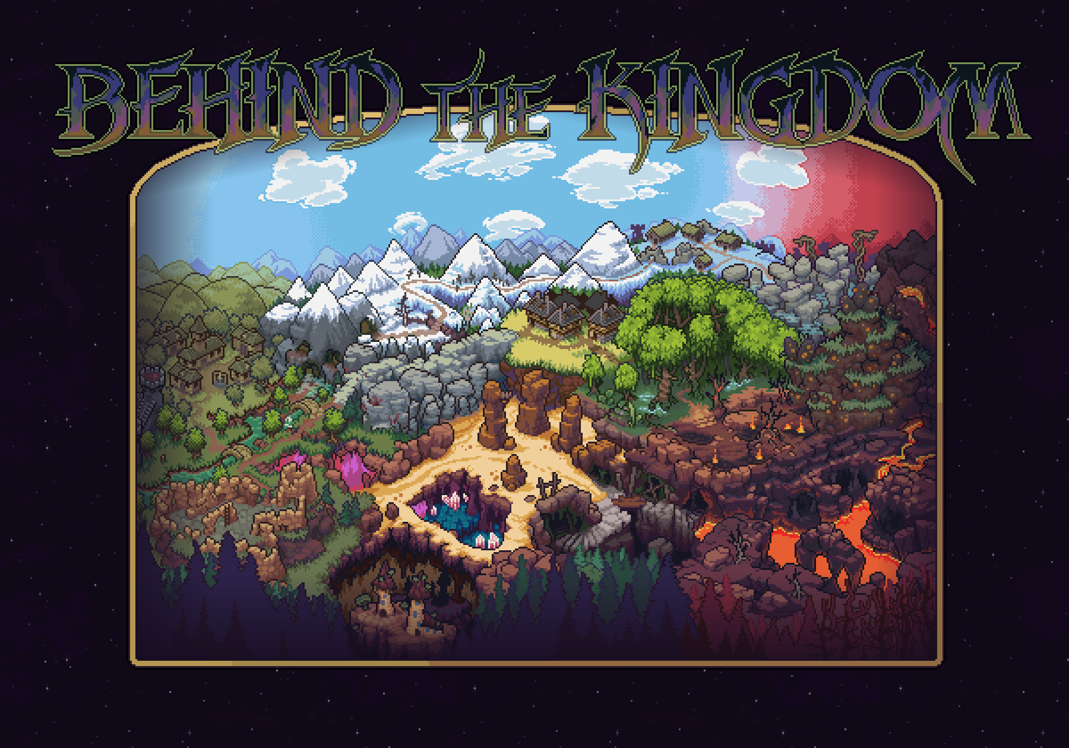 wmgamble's tweet image. For this #screenshotSaturday, I'm reposting our *world map"*created by @TransientCode.
Like in many search-action / metroidvania games, unlocking & completing the "game map* is part of the core gameplay. But the lands Behind the Kingdom are not entirely unfamiliar; everyone has…