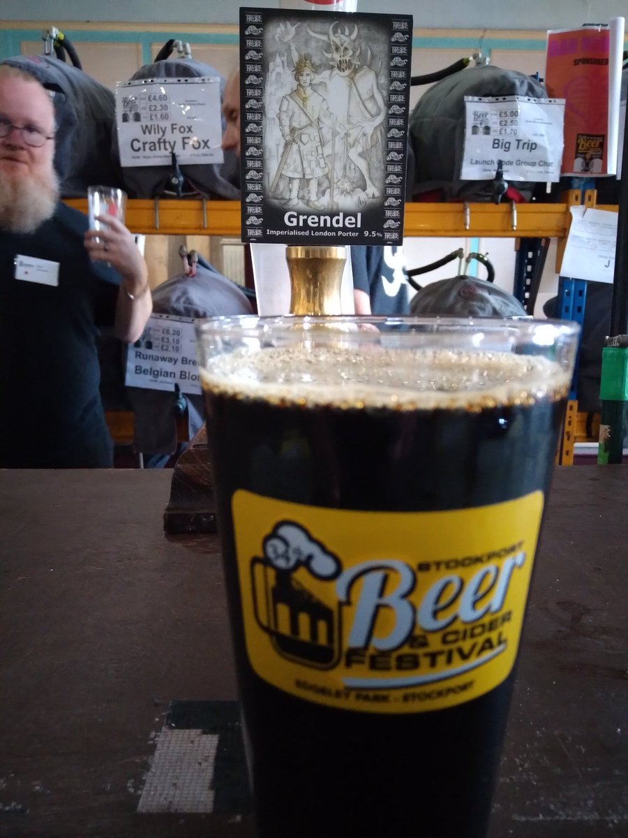 Dave Atkins (@daveratkins) on Twitter photo Let me introduce you to Beowulf and Grendel. Both brewed <a href="/Torrside/">Torrside Brewing</a> with Jon Britton (the winner of the Stout/Porter category of the Homebrewer competition). Its a historic style London Porter with the Grendel being the Imperial version. Both are superb. <a href="/SSMCAMRA/">Stockport and South Manchester CAMRA</a> <a href="/skbeerfestival/">Stockport Beer Fest</a> Let me introduce you to Beowulf and Grendel. Both brewed <a href="/Torrside/">Torrside Brewing</a> with Jon Britton (the winner of the Stout/Porter category of the Homebrewer competition). Its a historic style London Porter with the Grendel being the Imperial version. Both are superb. <a href="/SSMCAMRA/">Stockport and South Manchester CAMRA</a> <a href="/skbeerfestival/">Stockport Beer Fest</a>