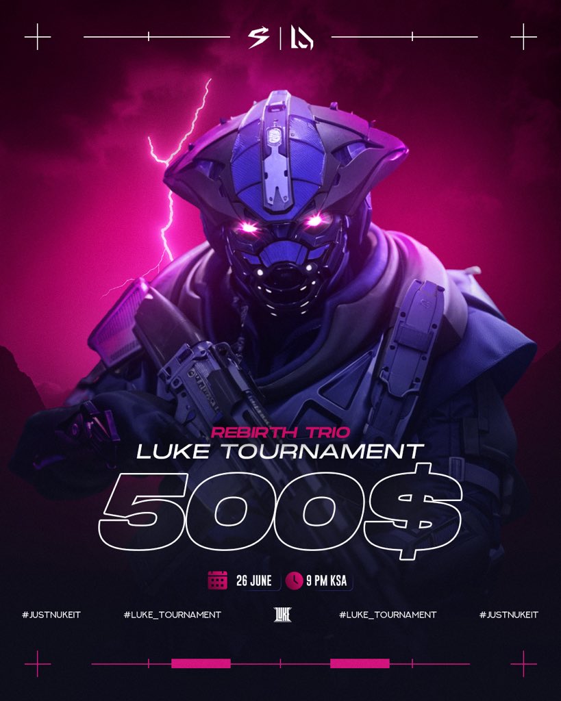 مستعدين؟ 🔥
بطولة ريبيرث - Trio من تنظيم LUKE Esports

التاريخ: 26/6/2025 لمدة ٣ ايام 
الخميس لوبي A
والجمعه لوبي B
والسبت النهائي 

السيرفر: Middle East 
طريقة التسجيل: discord.gg/lukekwt

الراعي الرسمي للبطولة <a href="/AnodizedPC/">Anodized</a>