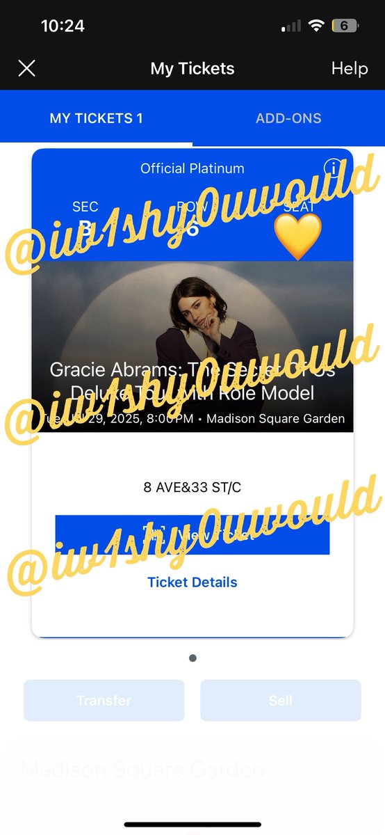 💛TRADE POST!💛
have: one floor ticket to gracie msg n2
want: one ticket to gracie msg n1 I will consider floor, pit, possibly lower bowl depending on the location